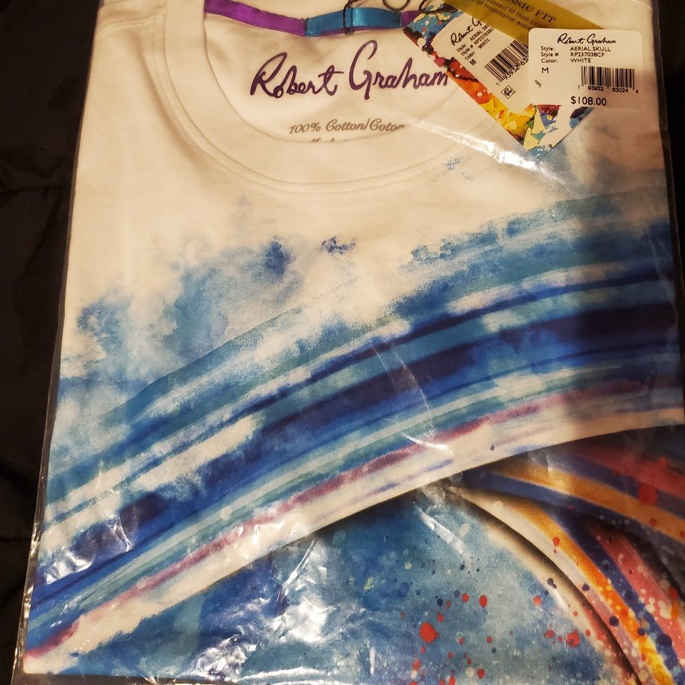 Robert Graham Men's Aerial Skull Graphic T-Shirt